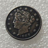US Five Cents 1884 1885 1886 1889 1912-s Liberty Silver plated Copy Coins
