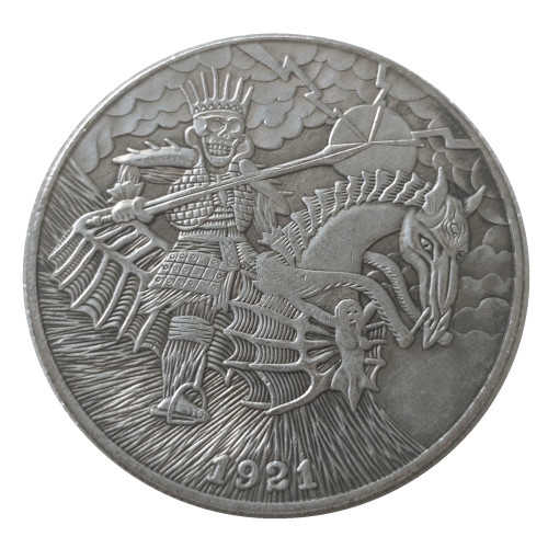 HB(351) US Morgan 1921 Hobo Silver Plated Dollar Copy Coin