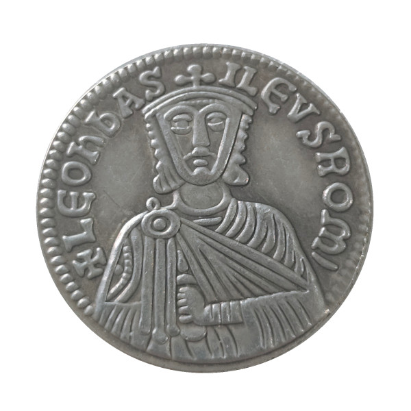 Leo V Byzantine Silver Coin Replica - Ancient Roman Empire Silver Plated Collectible Coin
