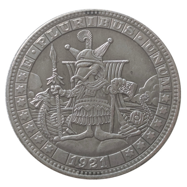 HB(353) US Morgan 1921 Hobo Silver Plated Dollar Copy Coin