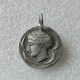 P(40)  Greek Ancient Silver Plated Coin Pendant G56