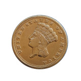 Copy USA 1859 - 1 Dollar （ Large Indian Head ） Gold Plated Coins Diameter 15MM