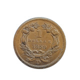 Copy USA 1859 - 1 Dollar （ Large Indian Head ） Gold Plated Coins Diameter 15MM