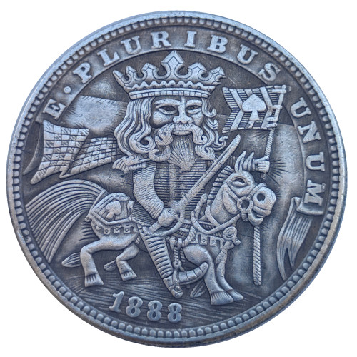 HB(360) US Morgan 1888 Hobo Silver Plated Dollar Copy Coin