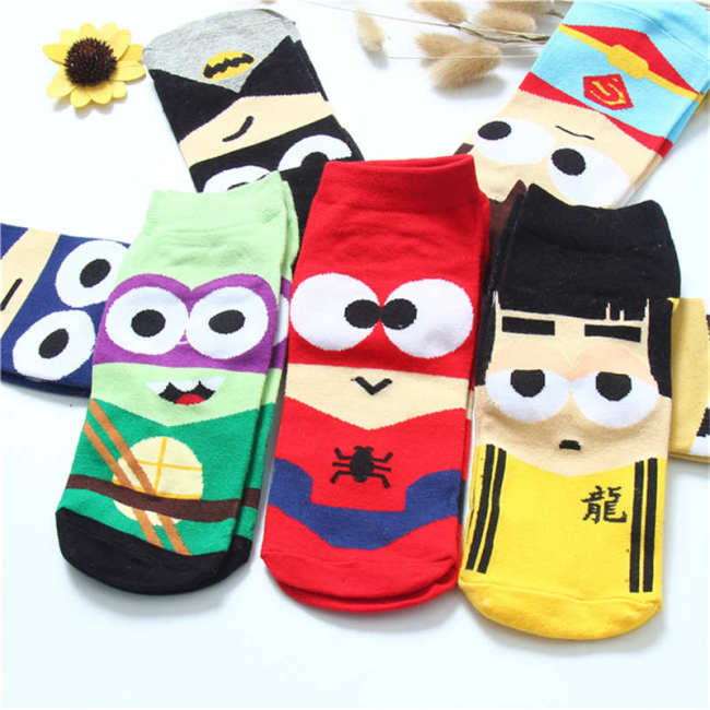 Kids Boys Socks Avengers Cartoon Super Hero Baby Girls Socks Straight Cotton Batman Captain America Spiderman comfortable sock
