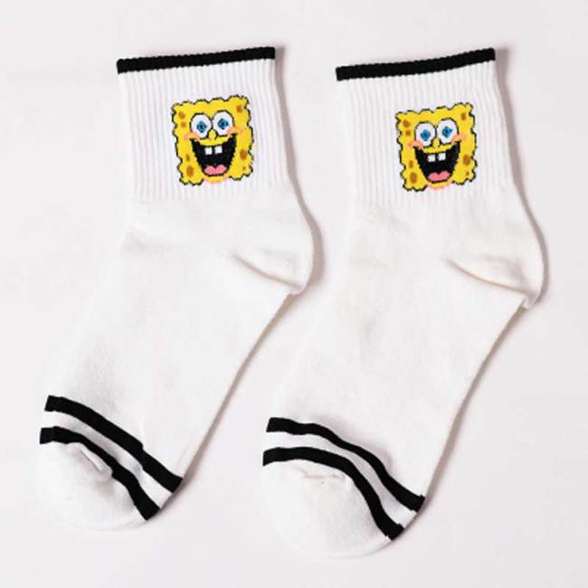 Fashion Cartoon Character Cute Short Socks Women Harajuku Cute Patterned Ankle Socks Funny Hipster Skatebord Ankle Female Sox