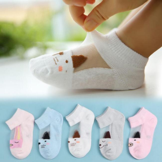 5 Pair=10PCS/lot Dot Kids Socks Summer Thin Comfortable Breathable Cotton Fashion Baby Socks Toddler Girls for 0~6 Year 2019 New
