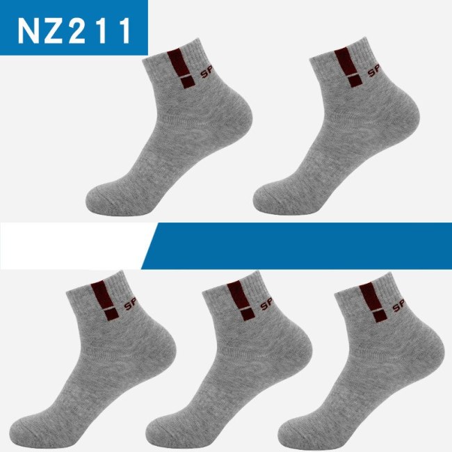 5 Pairs Men Socks Sport Business Durable Stitching Solid Sock Male Boy Stretchy Excellent Quality Meias Sock EU 39-45 Meias
