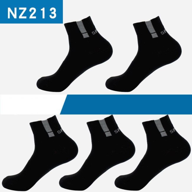 5 Pairs Men Socks Sport Business Durable Stitching Solid Sock Male Boy Stretchy Excellent Quality Meias Sock EU 39-45 Meias
