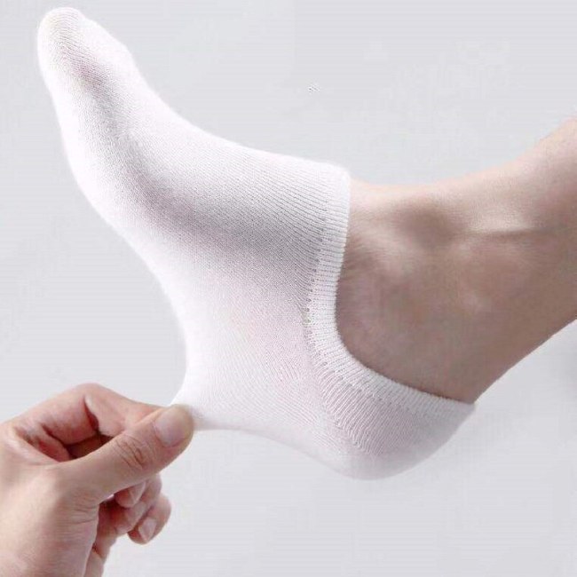 5 Pairs/Lot New Cotton Men Invisible Socks Men Sock Slippers Silicone Soft Breathable Sweat absorpt Anti-skid Solid Summer Socks