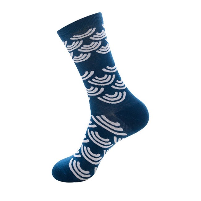 Mens Happy Striped Socks Quality Plaid Diamond Sock Men Combed Cotton Calcetines Largos Hombre