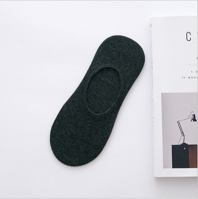 5 Pairs/Lot New Cotton Men Invisible Socks Men Sock Slippers Silicone Soft Breathable Sweat absorpt Anti-skid Solid Summer Socks