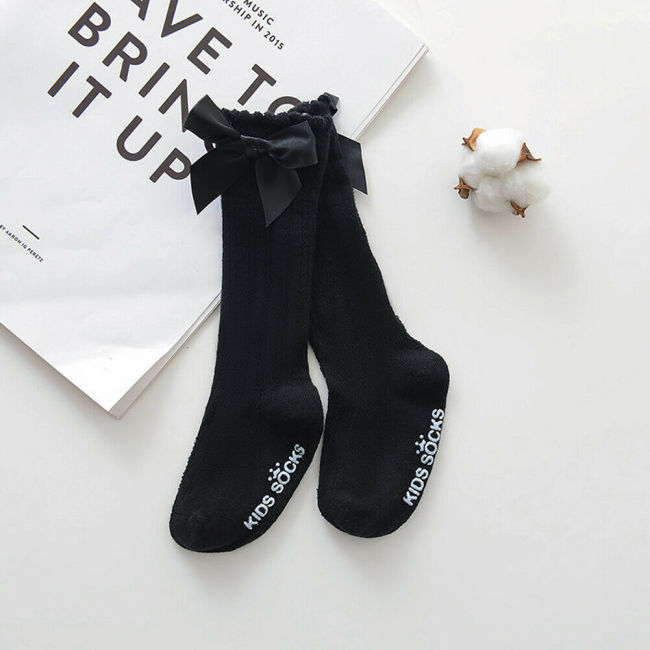 2019 Baby Summer Clothing New Kids Toddlers Girls Big Bow Knee High Long Soft Cotton Lace Baby Socks Bowknot 100% Cotton Socks