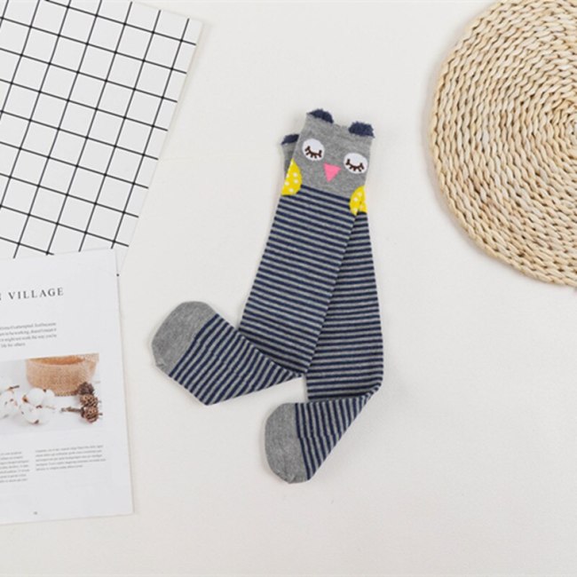 2019 Cartoon Cute Kids Socks Bear Animal Baby Cotton Socks Knee High Long LegWarmers Cute Socks Boy Girl Children socks 3-12 Y