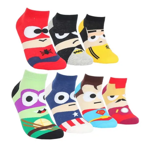Kids Boys Socks Avengers Cartoon Super Hero Baby Girls Socks Straight Cotton Batman Captain America Spiderman comfortable sock