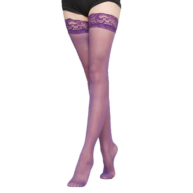 Women Sheer Sexy Stockings Lace Top Thigh High Stockings Over The Knee Socks Nightclubs Pantyhose Calcetines