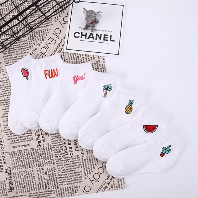 Children's cotton socks Cute Cartoon fruit embroidery socks comfortable cartoon socks kids socks Children's socks baby socks