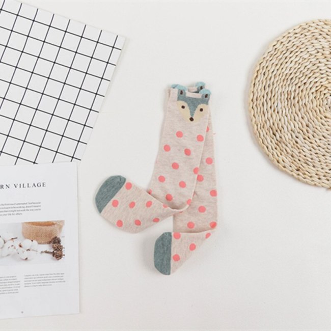 2019 Cartoon Cute Kids Socks Bear Animal Baby Cotton Socks Knee High Long LegWarmers Cute Socks Boy Girl Children socks 3-12 Y