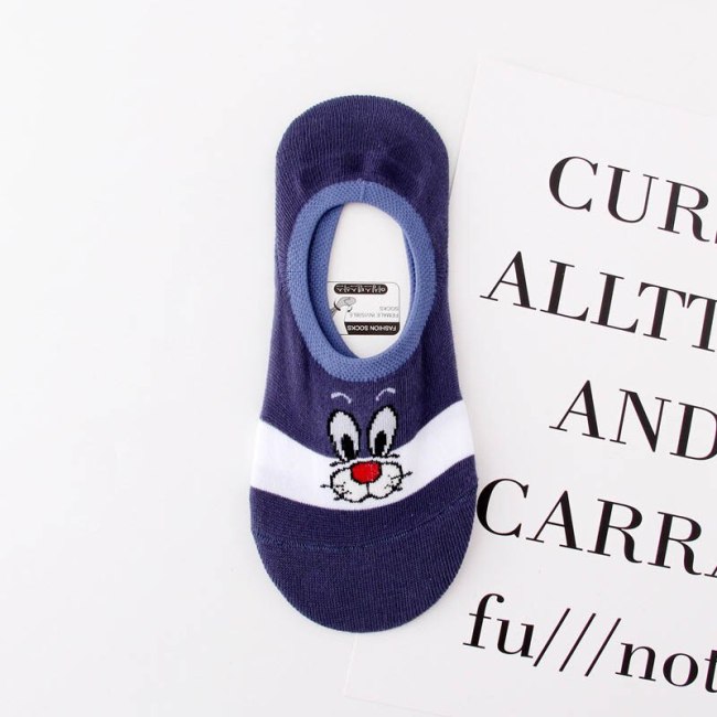 Cute Cartoon Women Causal Cotton Socks Looney Tunes Comfortable Tweety Bunny Wolf Invisible Men Socks No Show Socks Dropshipping