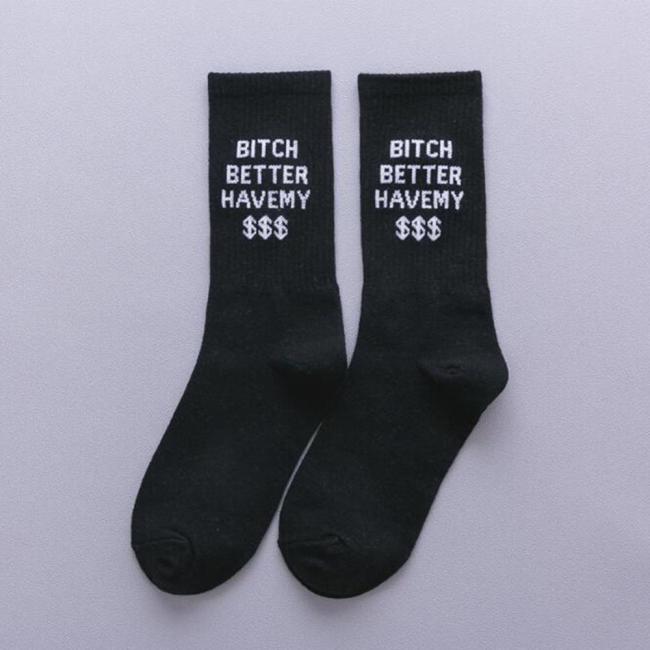 Men Unisex Novelty Colorful Tie-dyeing Skateboard Socks.Cotton Harajuku Hiphop Socks Sox Ethnic Couple Long Sock Meias