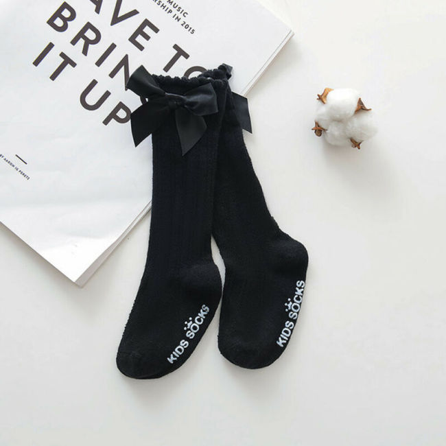 2019 Baby Summer Clothing New Kids Toddlers Girls Big Bow Knee High Long Soft Cotton Lace Baby Socks Bowknot 100% Cotton Socks