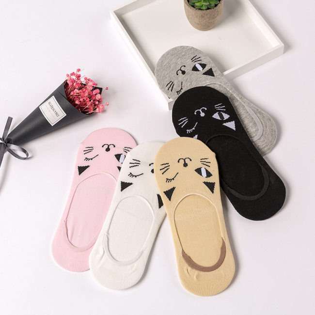 28 Style 10 Piece=5 Pairs/lot Cute Harajuku Animal Socks Women Summer Korean Cat Bear Rabbit Funny Low Cut Ankle Sock Happy Sox