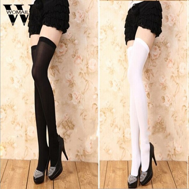 New Socks Fashion Stockings Casual Cotton Thigh High Over Knee Acrylic High Socks Girls Womens Female Long Knee Sock 2018