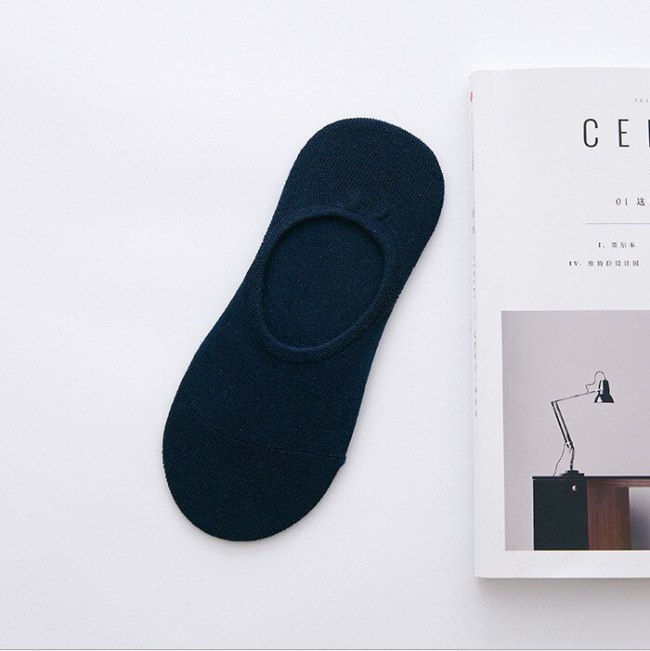 5 Pairs/Lot New Cotton Men Invisible Socks Men Sock Slippers Silicone Soft Breathable Sweat absorpt Anti-skid Solid Summer Socks