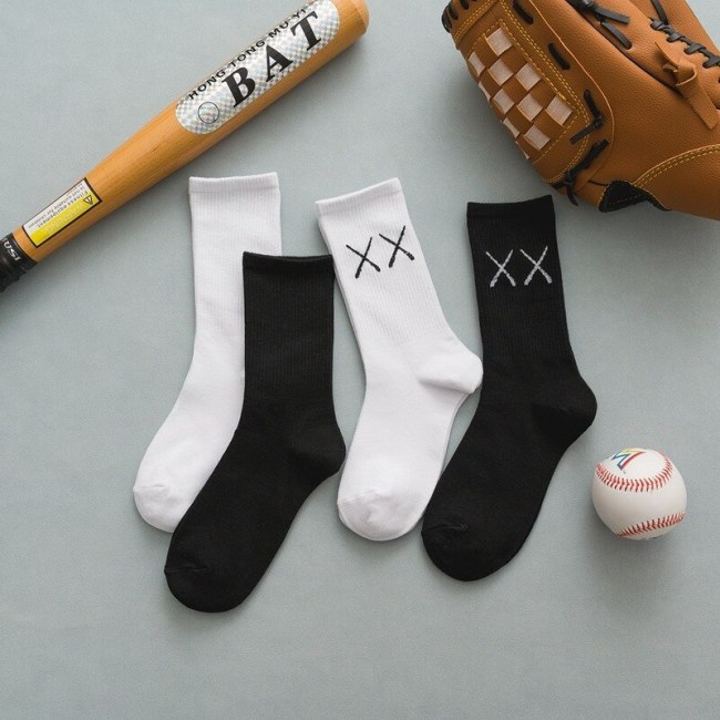 harajuku happy funny  fashion gifts for men women socks hip hop winter cotton  2pc sock