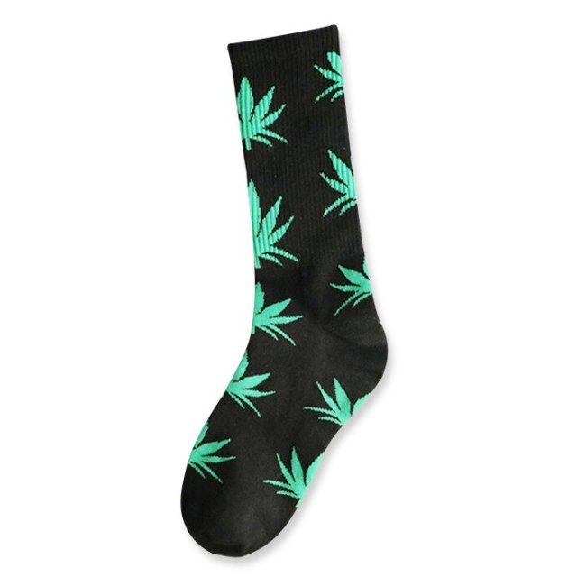 spring and autumn casual long paragraph weed boat socks Fashion comfortable high quality cotton socks  leaf maple leaves