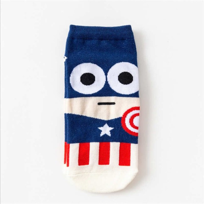 Kids Boys Socks Avengers Cartoon Super Hero Baby Girls Socks Straight Cotton Batman Captain America Spiderman comfortable sock