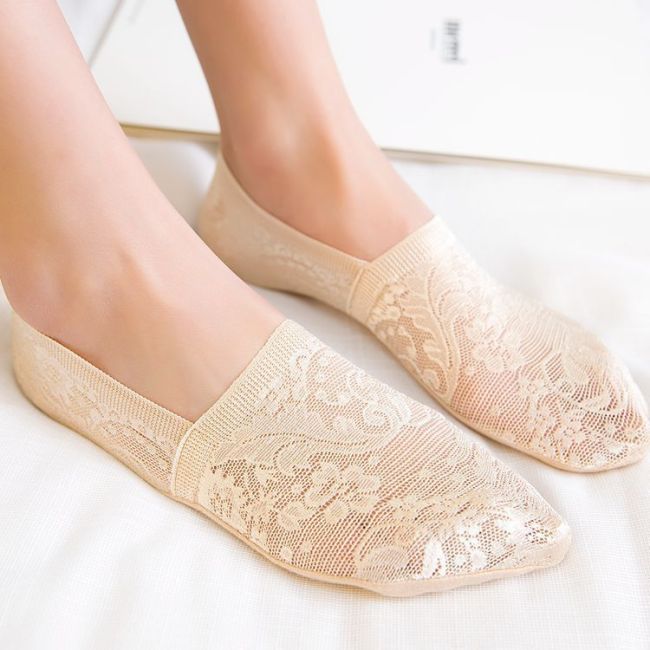 1 Pair Fashion Women Girls Summer Socks Style Lace Flower Short Sock Antiskid Invisible Ankle Socks 2019 New 7 colors