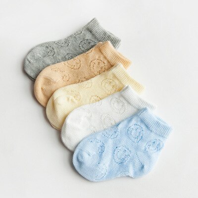 5 Pairs/lot Baby Boys Girls Summer Cotton Socks Infant  Mesh Sock Breathable Soft For Kids Newborn socks 0-5 year