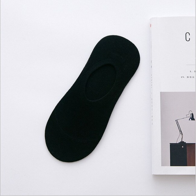 5 Pairs/Lot New Cotton Men Invisible Socks Men Sock Slippers Silicone Soft Breathable Sweat absorpt Anti-skid Solid Summer Socks