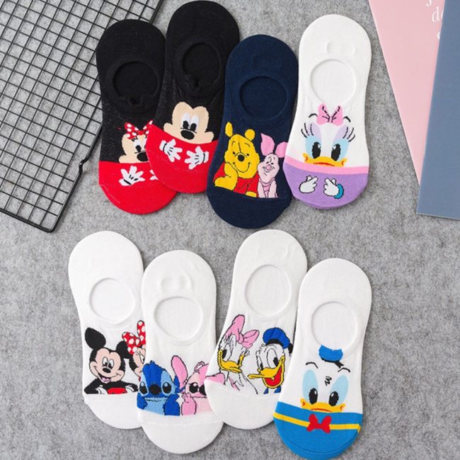 Women Socks Cute Cartoon Breathable Soft Kawaii Short Ankle Socks Summer Mouse Cat Duck New Creative Pattern Street Trend Style