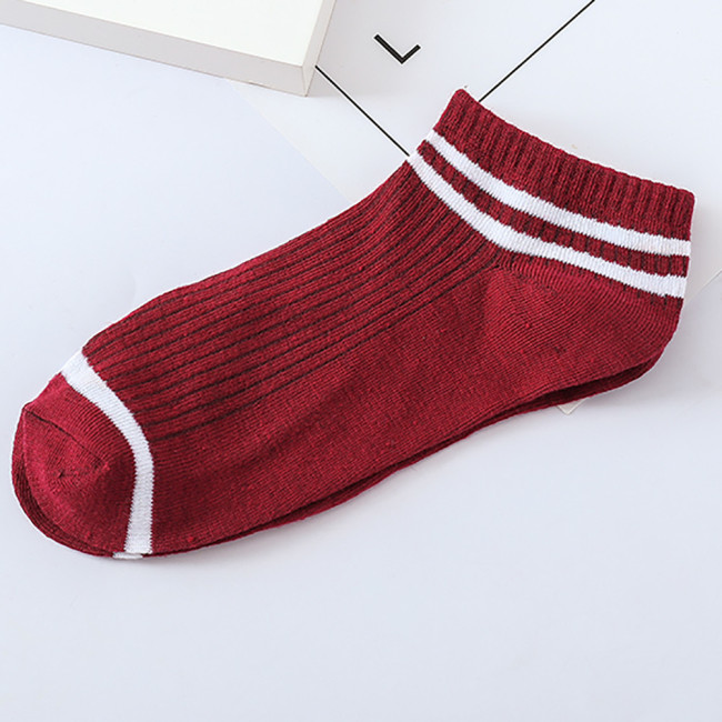 24Colors носки женские girl Striped socks woman short socks summer comfortable Harajuku socks women's short socks ankle