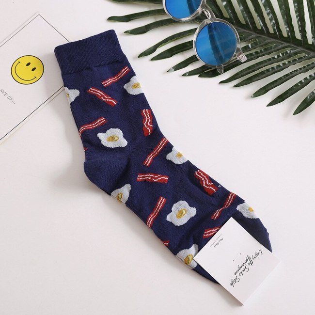 New Harajuku happy Banana Beer socks Men's Funny Combed Cotton Dress Casual Crew Wedding Socks Colorful Novelty Skateboard Socks