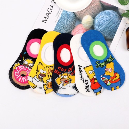 Women Socks Japanese Summer Kawaii Harajuku Boat Socks Female Casual 3D Cartoon Animal Cute Invisiable Slippers Girl Ankle Socks