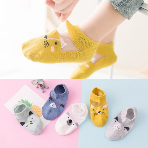 5 Pair=10PCS/lot 2019 New Dot Kids Socks Summer Thin Comfortable Breathable Cotton Fashion Baby Socks Toddler Girls for 0~6 Year