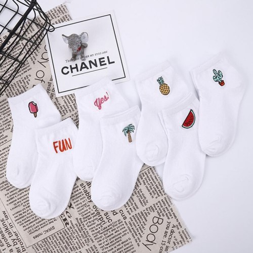 Children's cotton socks Cute Cartoon fruit embroidery socks comfortable cartoon socks kids socks Children's socks baby socks