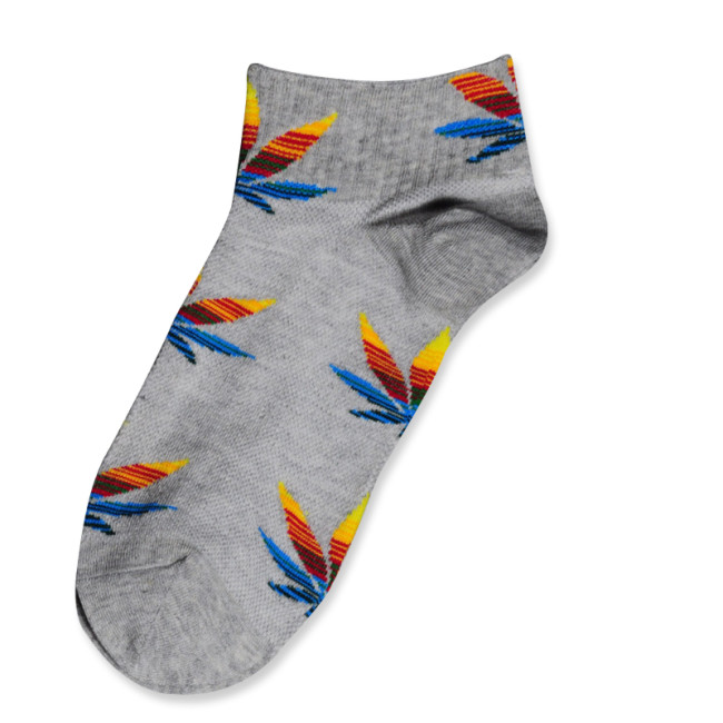 spring and autumn casual long paragraph weed boat socks Fashion comfortable high quality cotton socks  leaf maple leaves