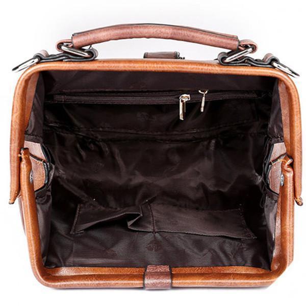 Faux Leather Vintage Sequin Bucket Crossbody Bag Handbag