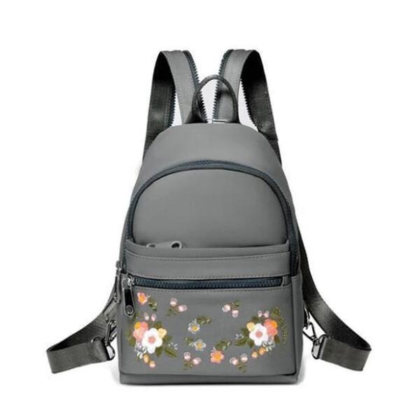 Luxury National Embroidery Nylon Women Multifunction Backpack