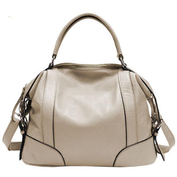 Real Genuine Leather Lady Handbag Cowhide Tote Crossbody Bag