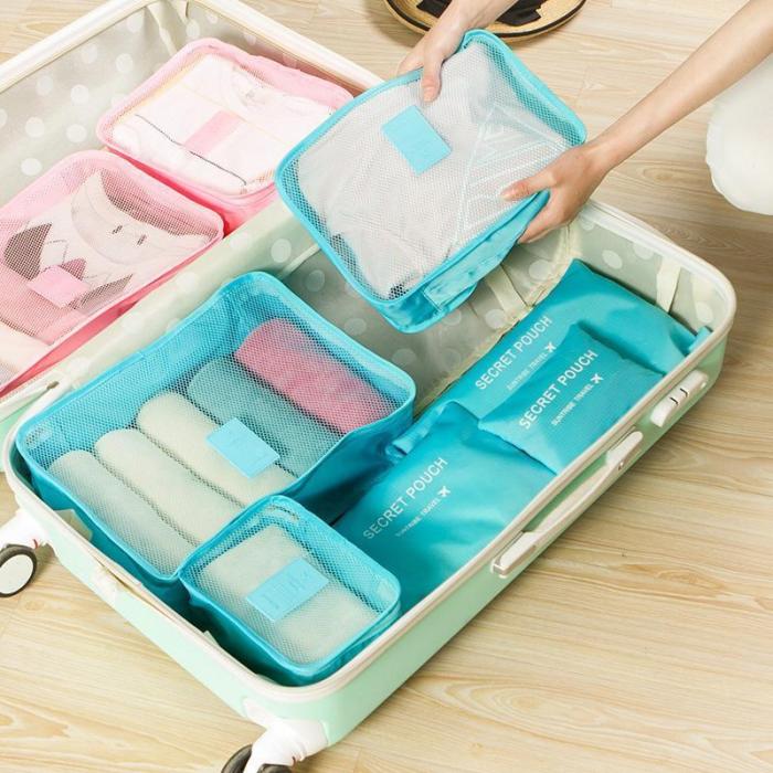 6 PCS Oxford Travel Waterproof Storage Bag Large Capacity Folding Bag Oxford Container