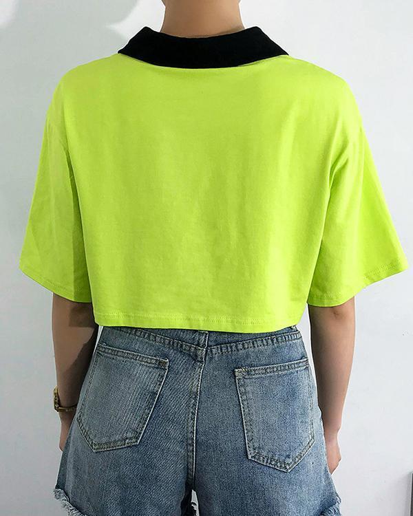 Fashion Casual Printed Short Sleeve T-Shirt Top