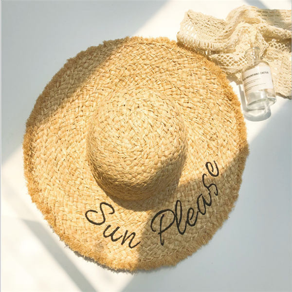 Women's Summer Sun Hat Straw Hat Wide Beach Hat