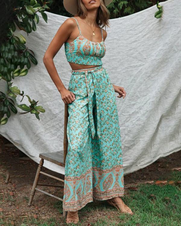 boho pants suit