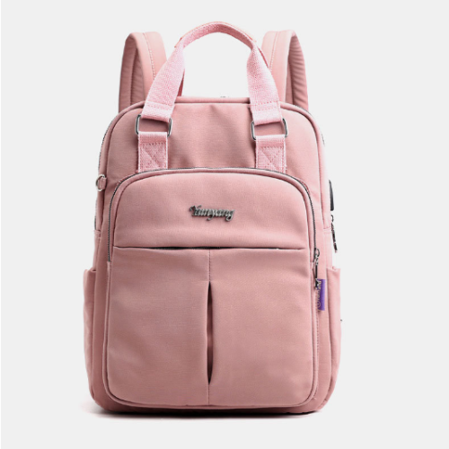 Women Canvas Multifunction Waterproof Casual Patchwork Backpack