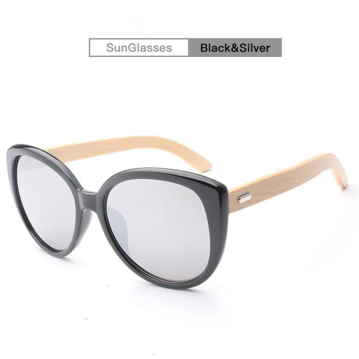 Fashion Wild Unisex Bamboo Frame Sun Glasses